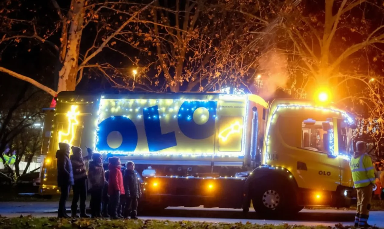 Різдвяний OLO-сміттєвоз у Братиславі